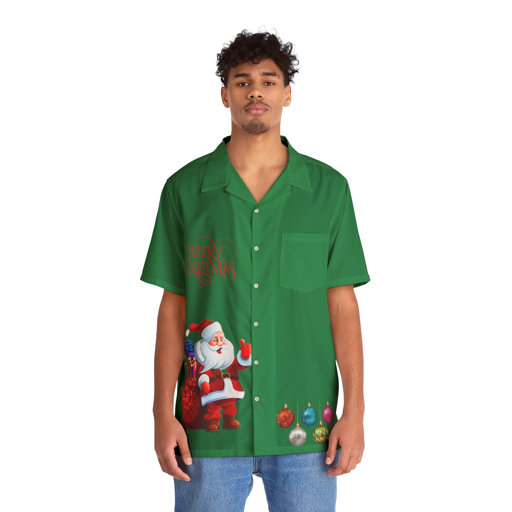 Men's Santa Claus Printed Christmas Shirt