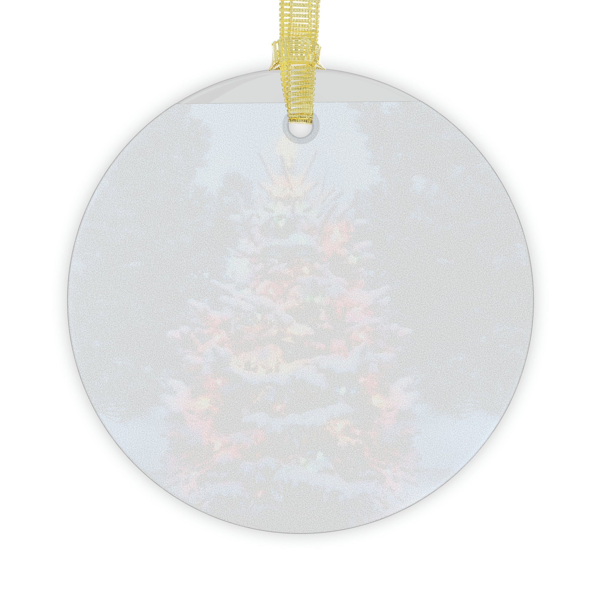 Christmas tree Printed Glass Ornaments