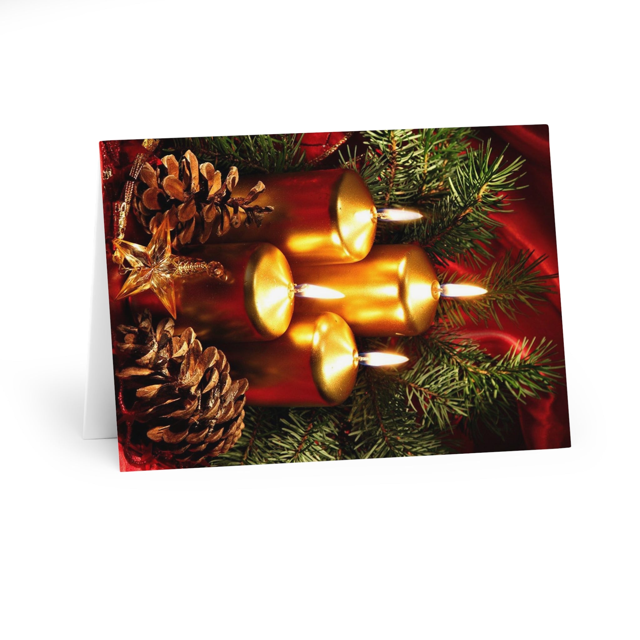 Christmas Candle Printed Greeting Cards