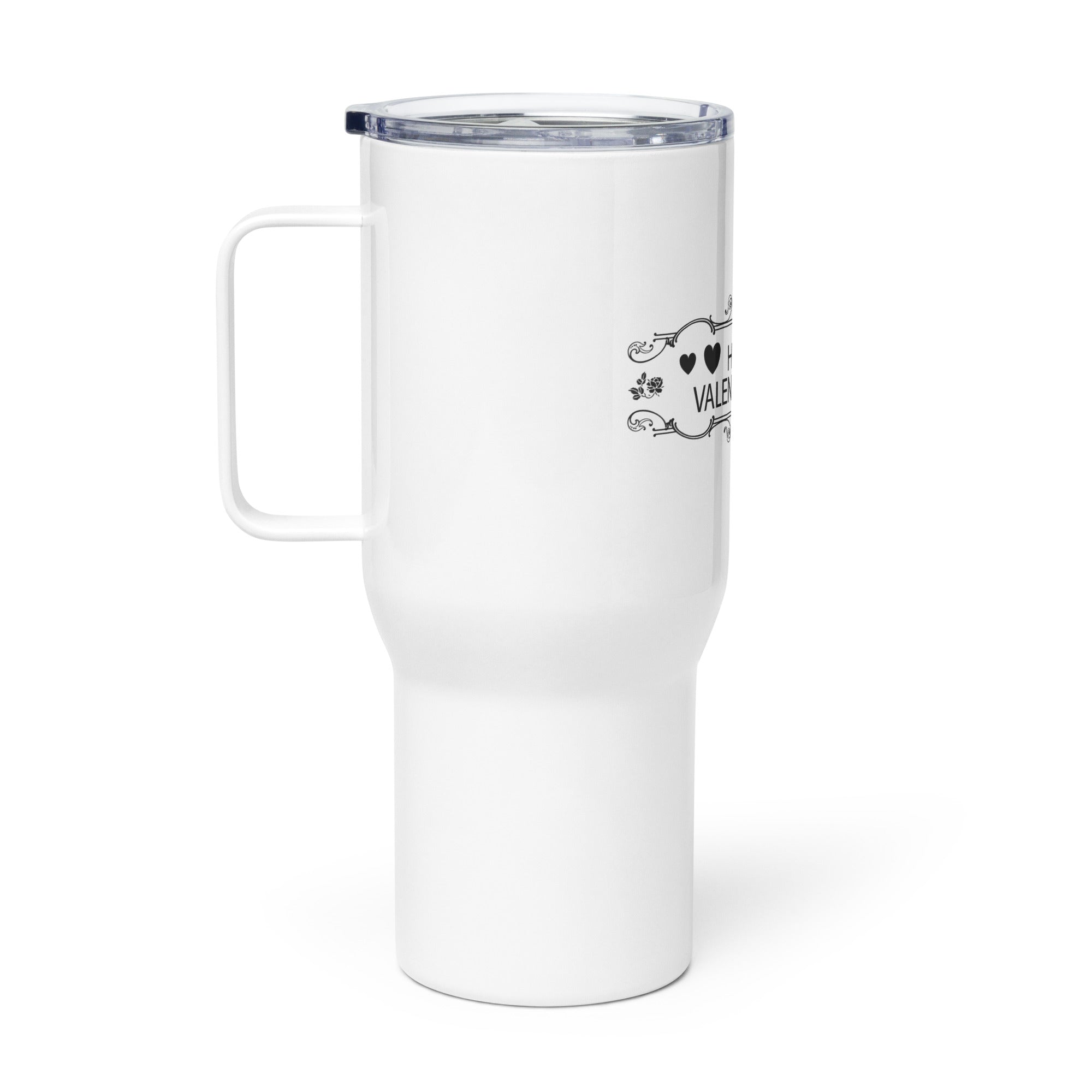 Travel mug with a handle