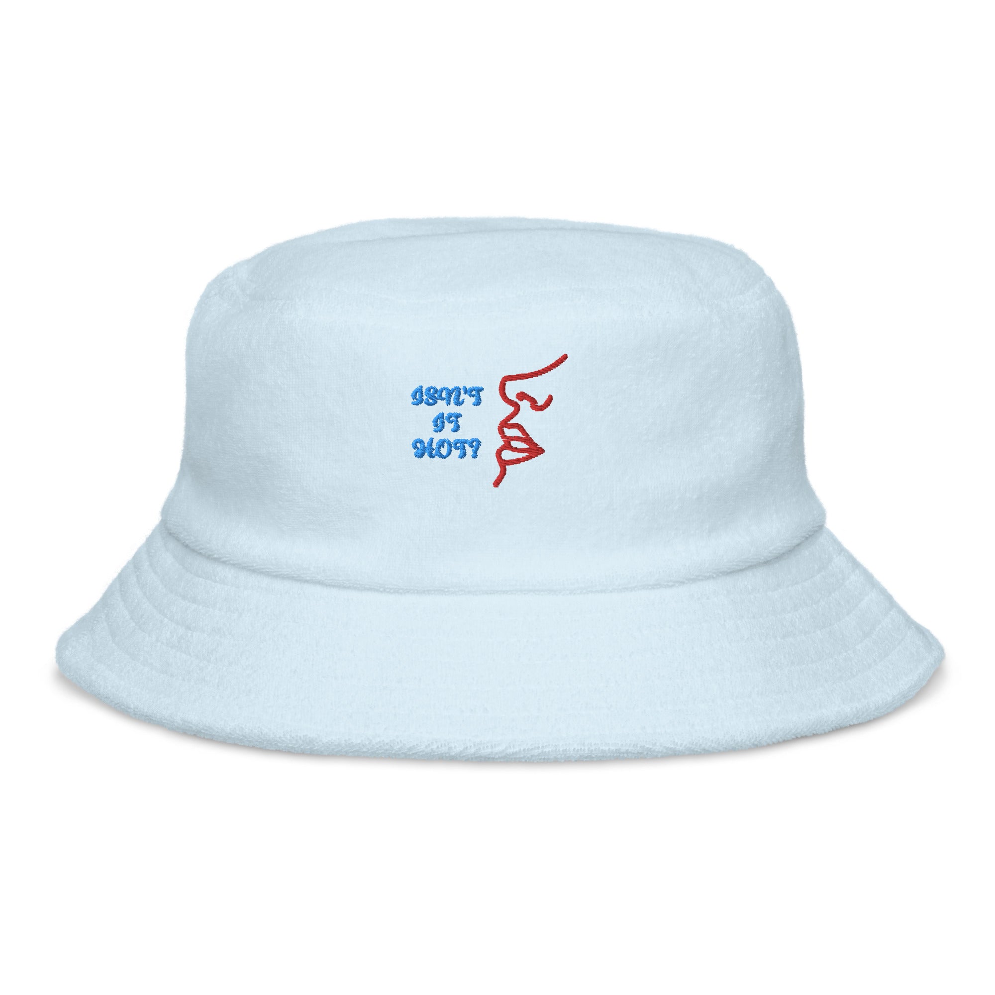 Unstructured terry cloth bucket hat