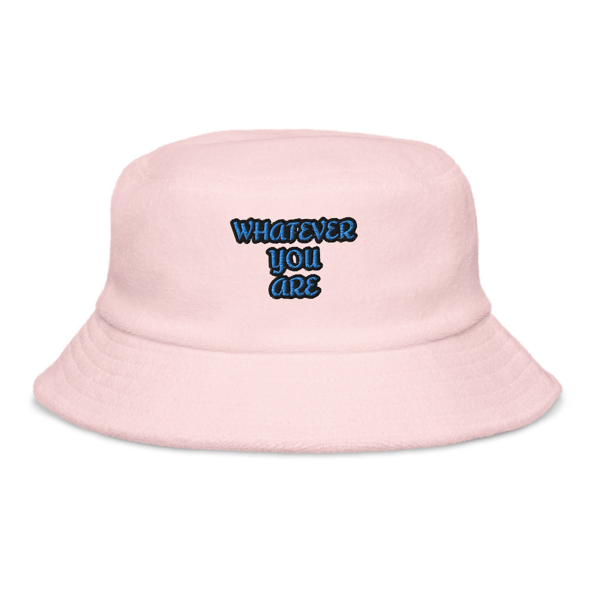 Unstructured terry cloth bucket hat