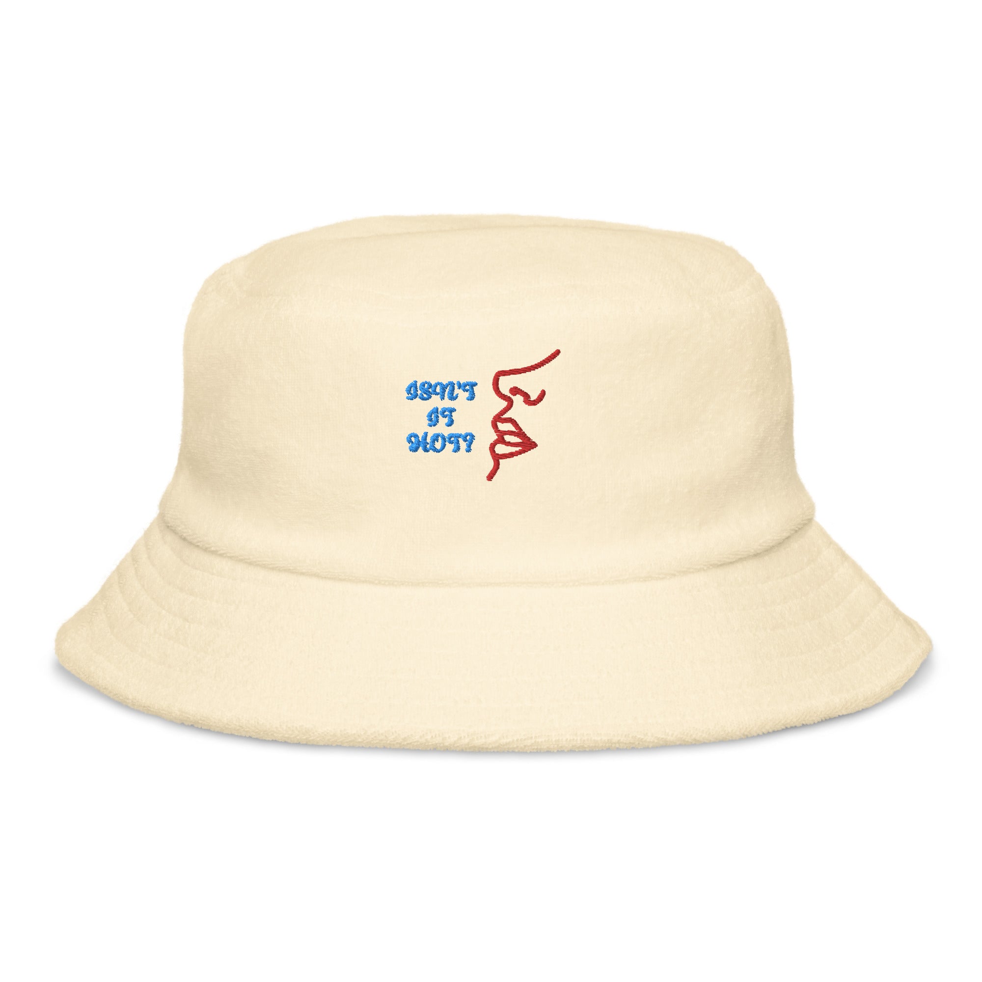 Unstructured terry cloth bucket hat